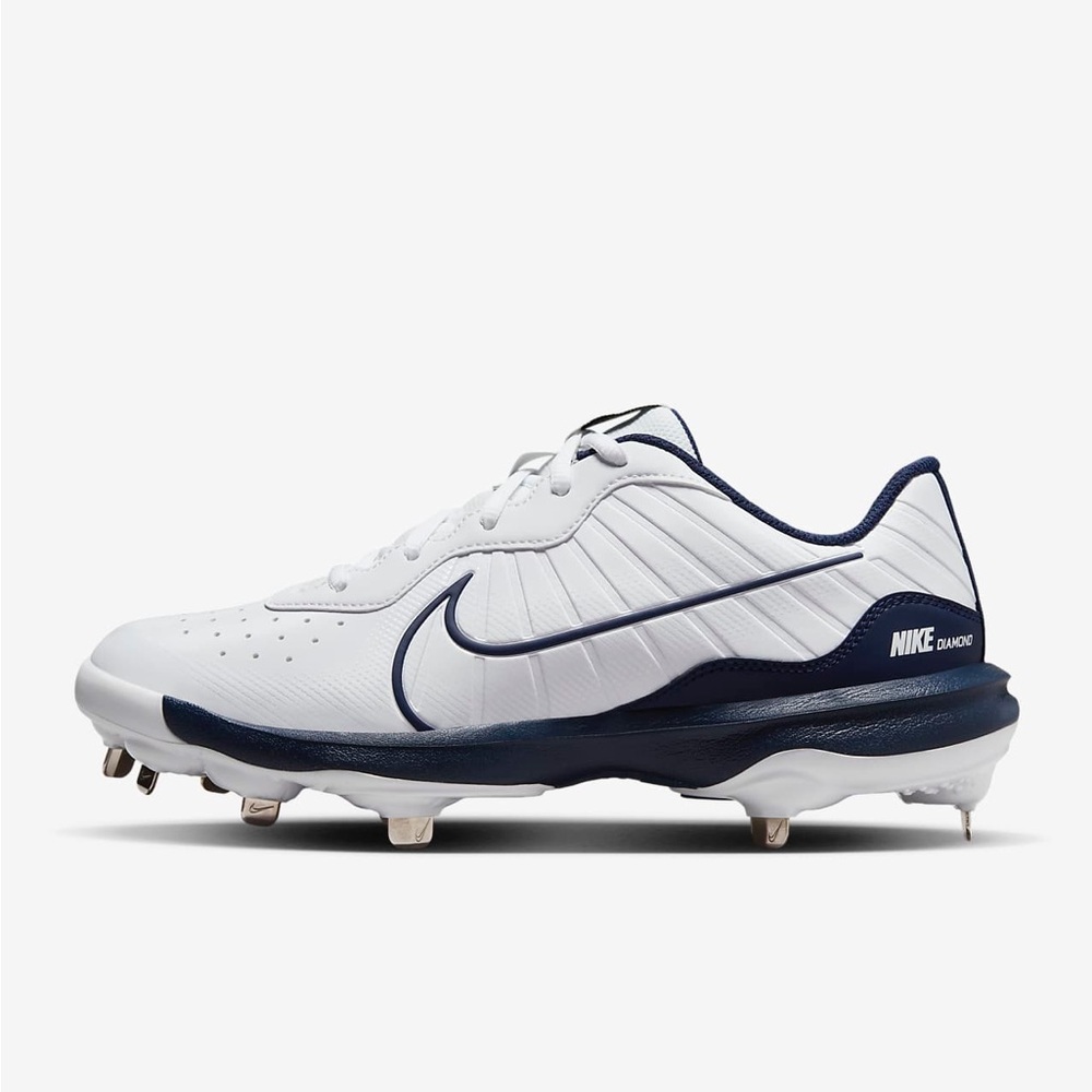 Nike Alpha Huarache 4 Keystone Men's Sz 7 Baseball Cleats White/Navy